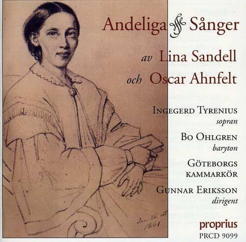 CD cover featuring a sketched portrait of a woman with text in Swedish.