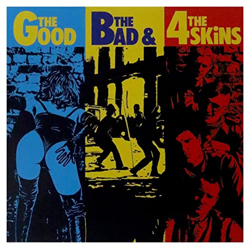 Album cover: split-screen illustration of figures in urban settings.