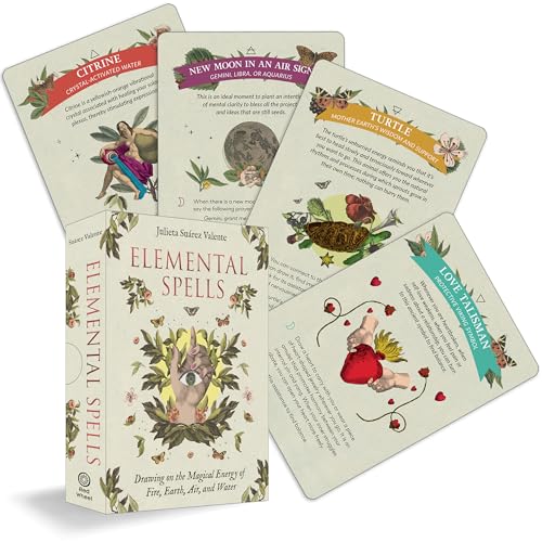 Elemental Spells : Drawing on the Magical Energy of Fire, Earth, Air, and Water (44 Full-Color Cards and 56-Page Guidebook)