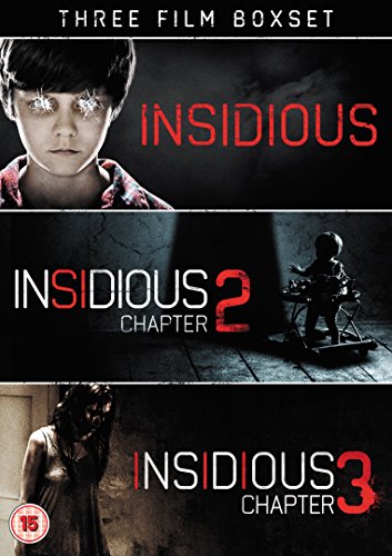 DVD cover for horror films "Insidious," "Insidious 2," and "Insidious 3.