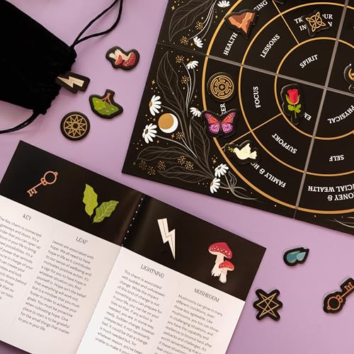 Charm Casting : Decode magickal symbols to reveal your destiny - Includes: casting board, 24 card charms, guidebook and bag