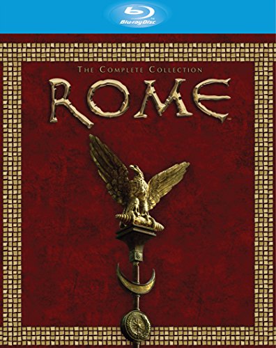 Blu-ray cover for "Rome" featuring gold eagle emblem on a red background.