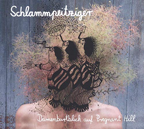 CD cover with abstract illustration of figures and a satellite dish.