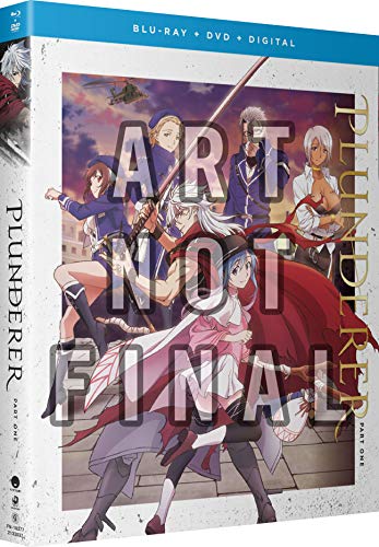 Blu-ray cover for anime "Plunderer" featuring characters with swords.