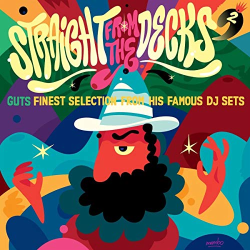 CD cover: illustrated red figure with a hat, colorful abstract background.