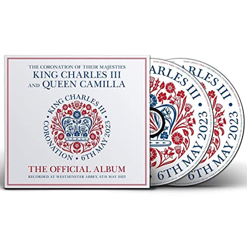 CD cover featuring King Charles III and Queen Camilla in coronation attire.