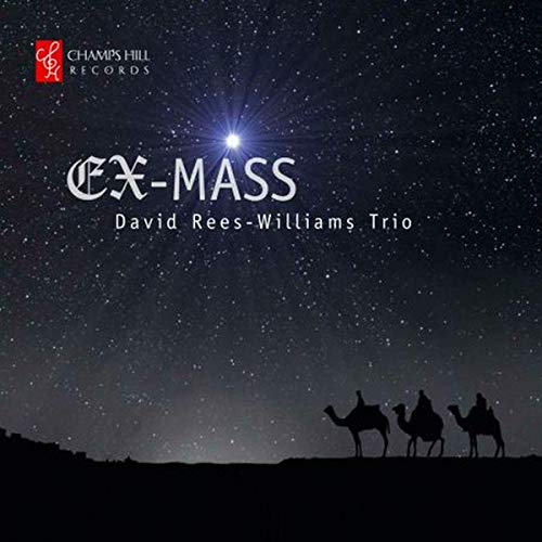 CD cover for “Ex-Mass” by David Rees-Williams Trio, starry night scene.