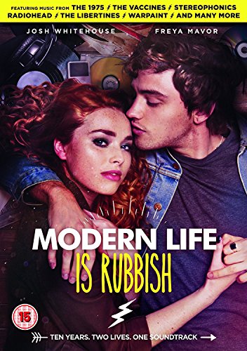 DVD cover for "Modern Life Is Rubbish" featuring a couple embracing.