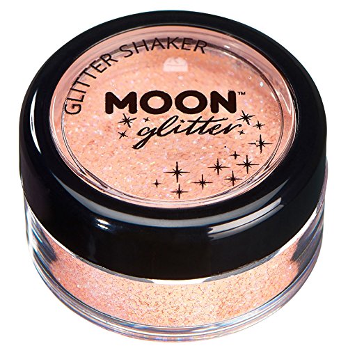 Pastel Glitter Shakers by Moon Glitter – 100% Cosmetic Glitter for Face, Body, Nails, Hair and Lips - 3g - Peach