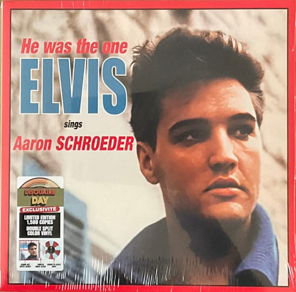 Elvis Presley album cover, "He Was The One," red and blue vinyl edition.