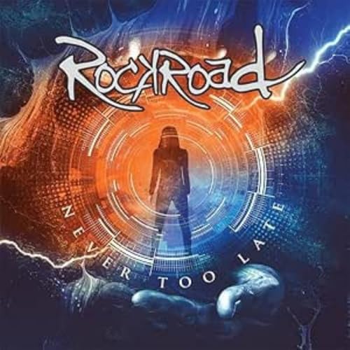 Rockroad album cover: figure in a glowing circle, blue and orange tones.
