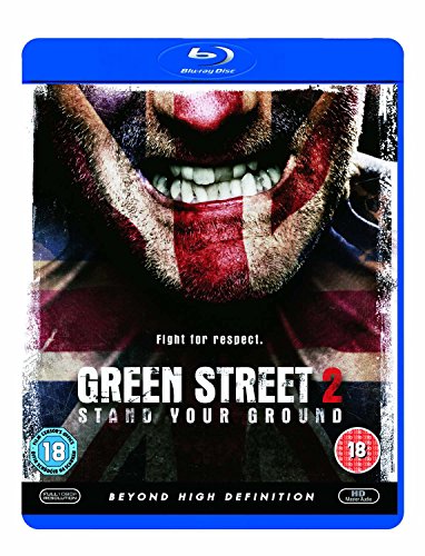 Green Street 2" Blu-ray cover featuring a close-up of a man with face paint.