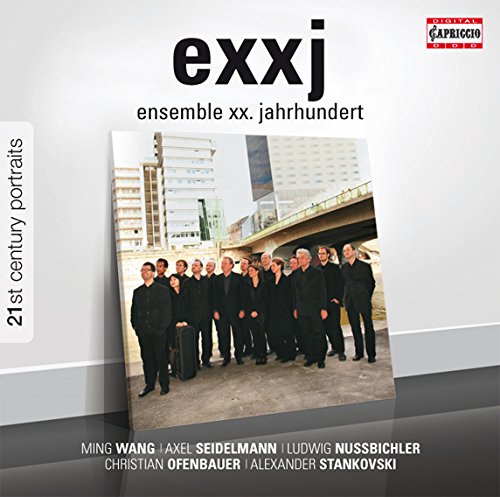 CD cover featuring a choral ensemble with a city backdrop.