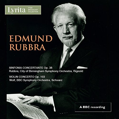 CD cover featuring portrait of composer Edmund Rubbra and text details.