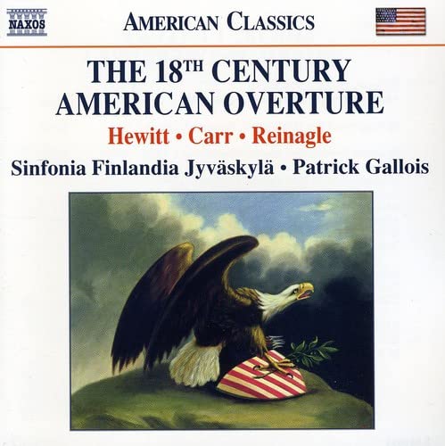 CD cover featuring an eagle with an American flag, titled "The 18th Century American Overture.