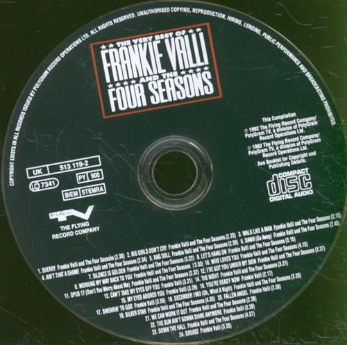 CD of Frankie Valli & The Four Seasons’ “Very Best Of” album.