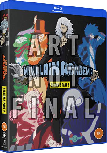 Blu-ray cover for “My Hero Academia” Season 5 Part 2 featuring anime characters.
