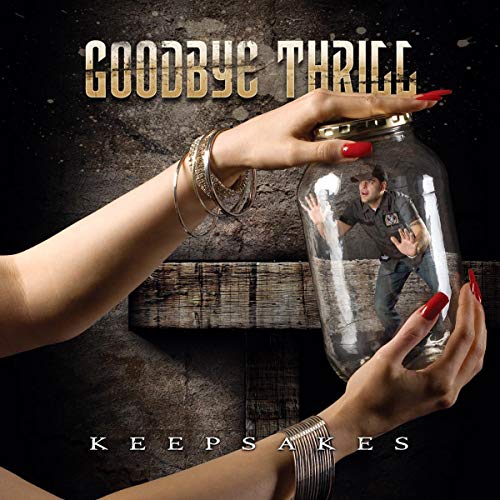 CD cover: hand holding a jar containing a man, dark background.