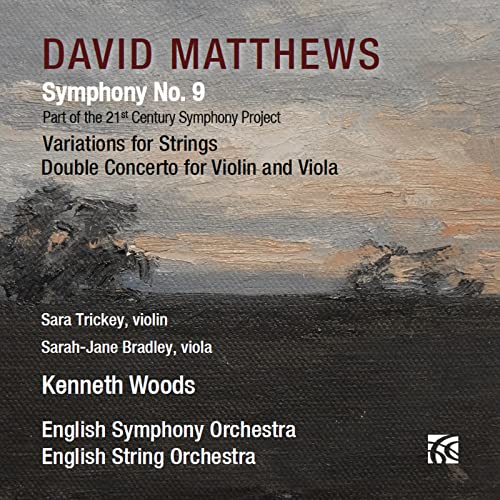 CD cover for David Matthews’ Symphony No. 9 with landscape painting.