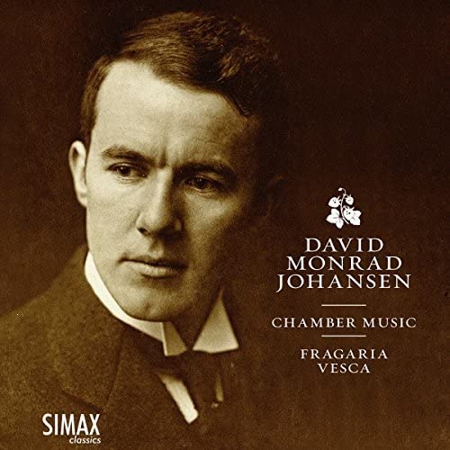 Portrait of David Monrad Johansen, composer of chamber music on CD cover.
