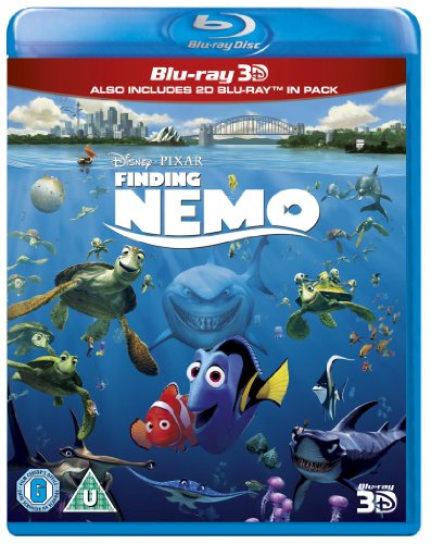 Finding Nemo Blu-ray cover featuring Nemo, Dory, and other sea creatures underwater.