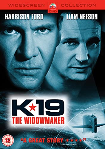 DVD cover for "K-19 The Widowmaker" featuring Harrison Ford and Liam Neeson.