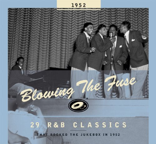 CD cover: 1952 R&B vocal group performing with a pianist.