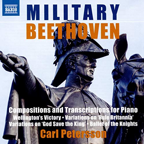 CD cover: bronze statue of a Napoleonic-era soldier, "Military Beethoven" text.