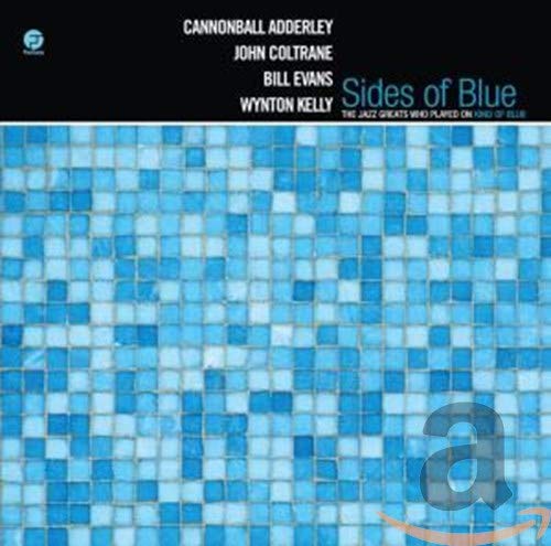 CD cover for “Sides of Blue” featuring a blue tiled background.