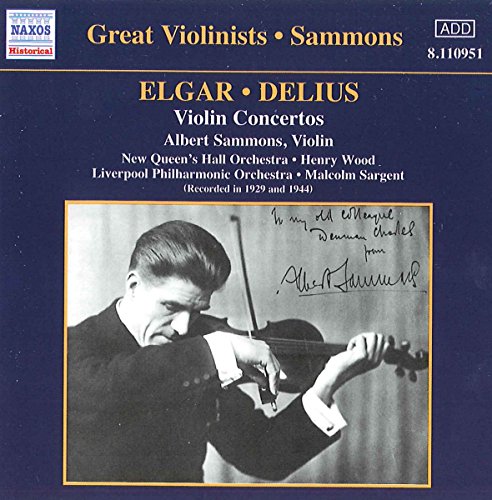 CD cover: violinist Albert Sammons in black and white, with text.