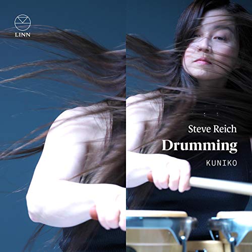 CD cover for Steve Reich’s “Drumming” featuring Kuniko, a drummer.
