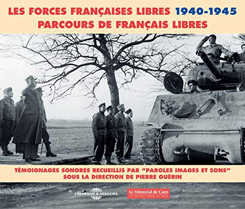 CD cover depicting French Free Forces soldiers and a tank, 1940-1945.