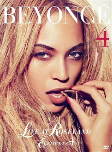 Beyoncé’s “Live At Roseland” DVD cover featuring a close-up portrait.