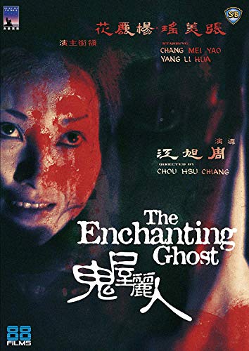 DVD cover for The Enchanting Ghost featuring a woman's face with red markings.