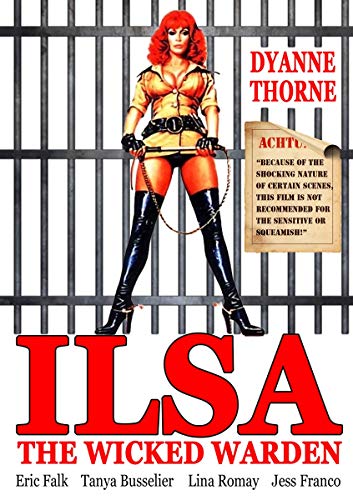 DVD cover for "Ilsa The Wicked Warden" featuring a woman with a whip.