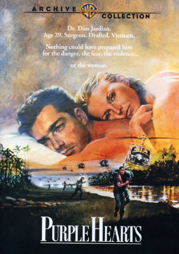 Purple Hearts" DVD cover featuring a couple and Vietnam War imagery.