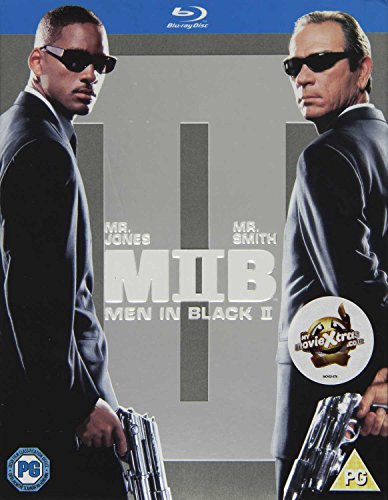Blu-ray cover for "Men In Black II" featuring Will Smith and Tommy Lee Jones.