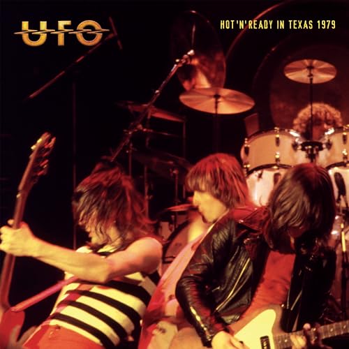 1979 UFO album cover featuring a live rock band performance.