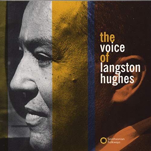 CD cover featuring a portrait of Langston Hughes and bold text.
