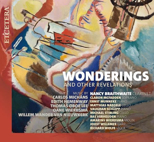 CD cover for "Wonderings" with abstract painting and musician names.