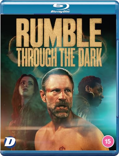 Rumble Through The Dark" Blu-ray cover with three distressed people.