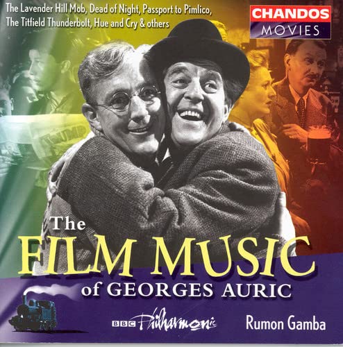 CD cover for "The Film Music of Georges Auric" featuring film stills.