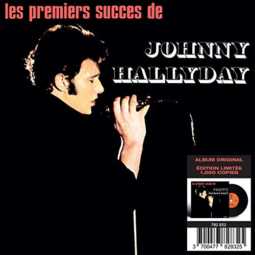 Johnny Hallyday album cover, "Les Premiers Succes De," with singer portrait.