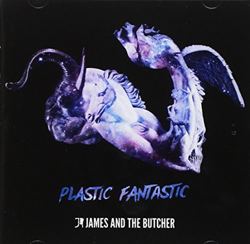 CD cover: surreal image of a unicorn-skull hybrid against a dark background.