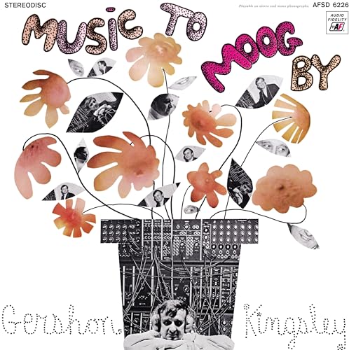 Album cover: collage of flowers, musicians, and a Moog synthesizer.