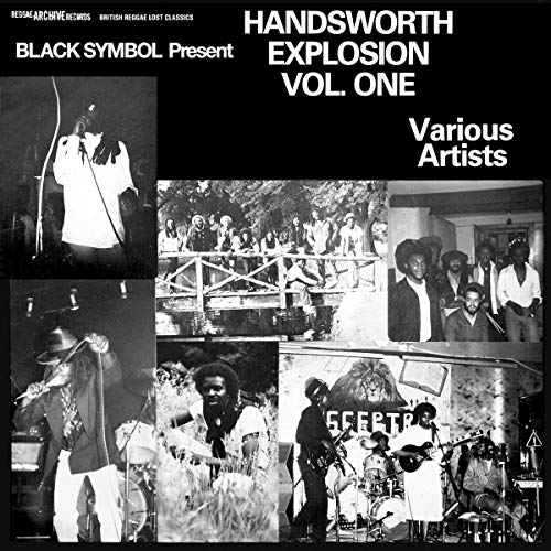 Black Symbol Presents Handsworth Explosion Vol. One vinyl album cover with collage of musicians.