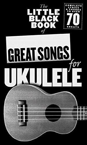 Black and white cover of "The Little Black Songbook" with a ukulele.