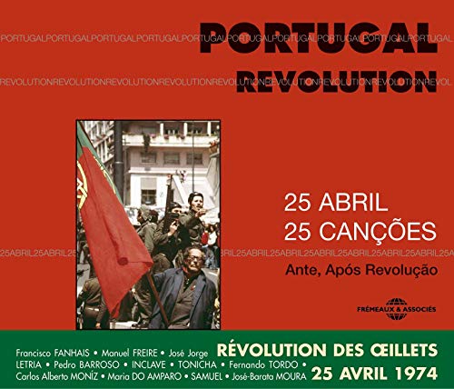 CD cover depicting soldiers with a Portuguese flag, commemorating the April Revolution.