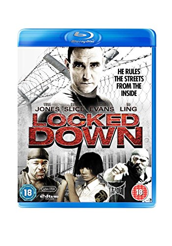 Locked Down" Blu-ray cover featuring Vinnie Jones with a baseball bat and prison imagery.