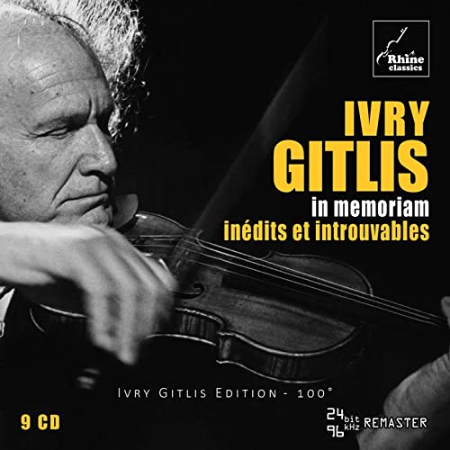 CD cover featuring violinist Ivry Gitlis in a black and white portrait.